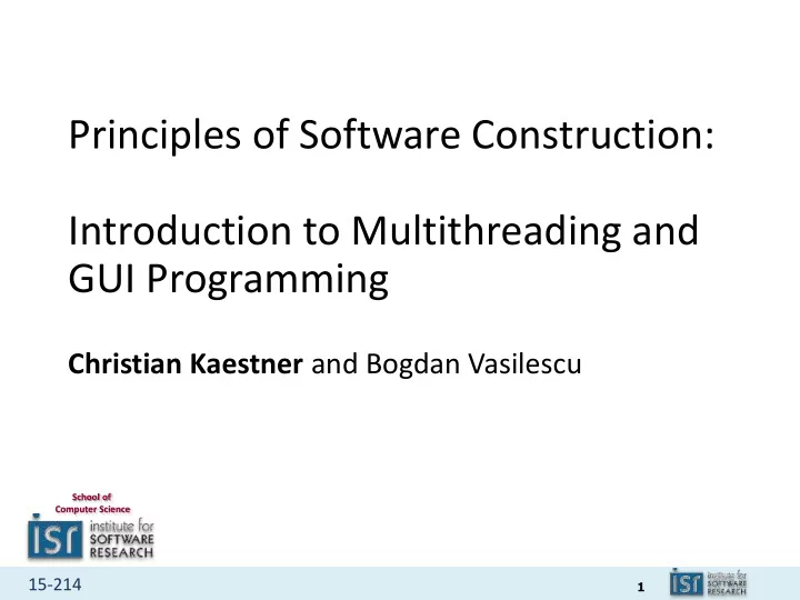 principles of software construction