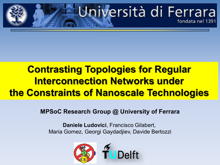 contrasting topologies for regular interconnection