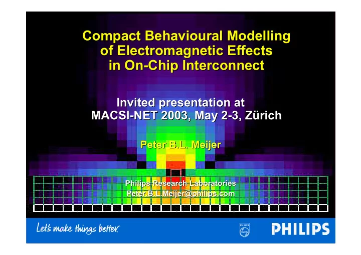 compact behavioural modelling behavioural modelling