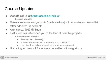 Course Updates    Website set-up at https://ae640a.github.io/    Lectures uploaded