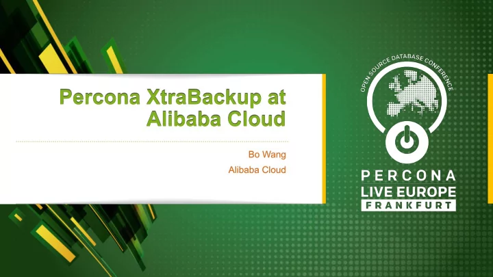 percona xtrabackup at alibaba cloud