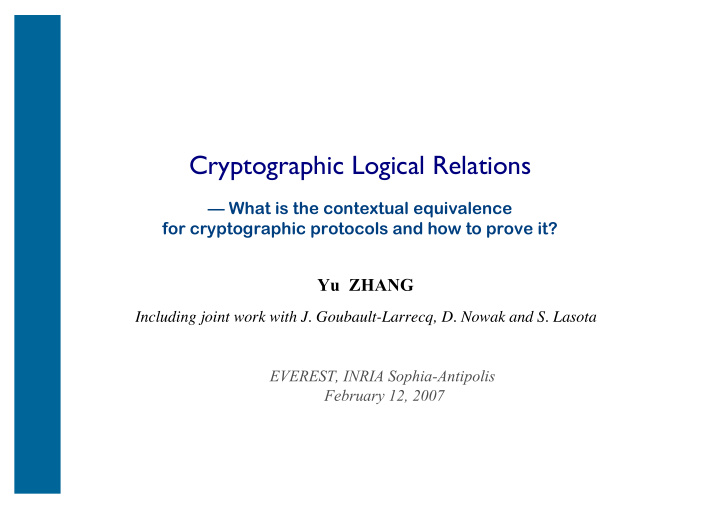 cryptographic logical relations