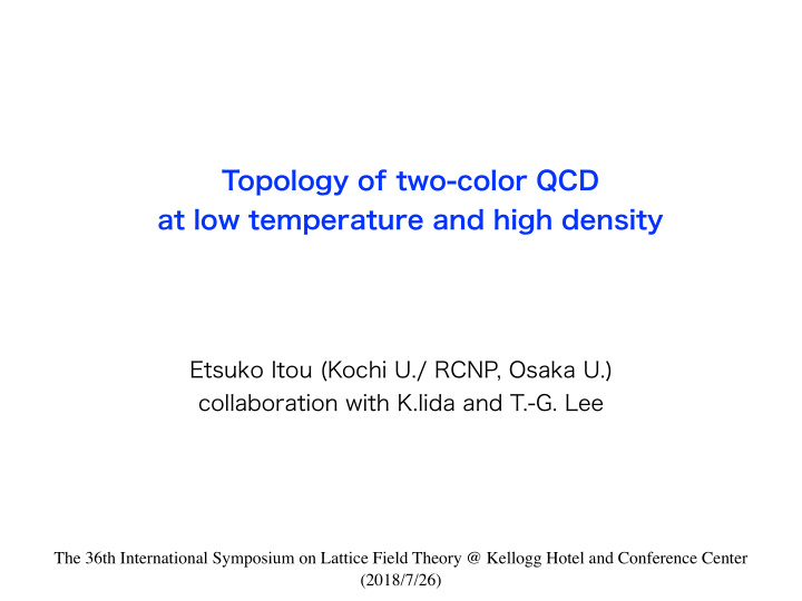 topology of two color qcd at low temperature and high