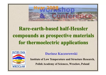 Rare  Rare  Rare-earth  Rare-earth  earth-based half  earth-based half  based half-Heusler  based