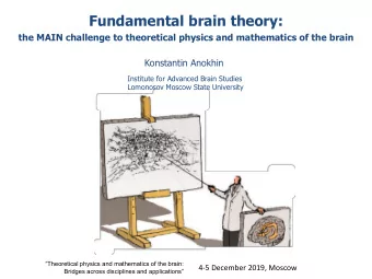Fundamental brain theory:  the MAIN challenge to theoretical physics and mathematics of the brain