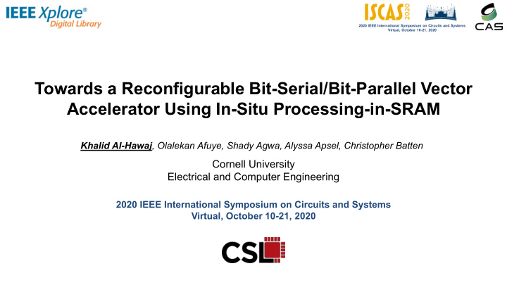 towards a reconfigurable bit serial bit parallel vector