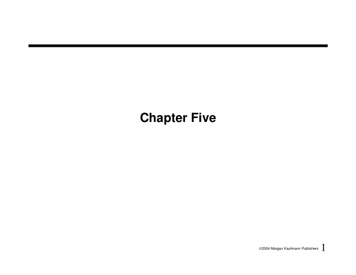 chapter five