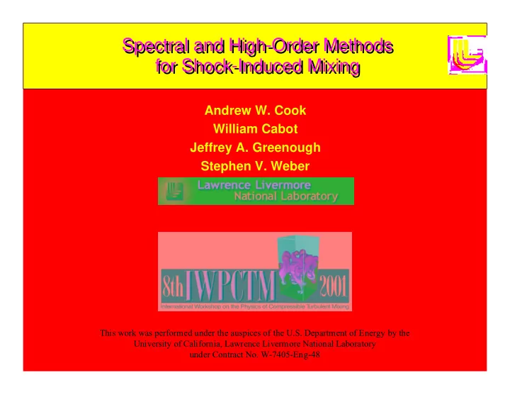 spectral and high order methods spectral and high order