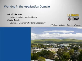 Martin Schulz  Lawrence Livermore National Laboratory VAPLS 2013, Atlanta  October 14 th , 2013