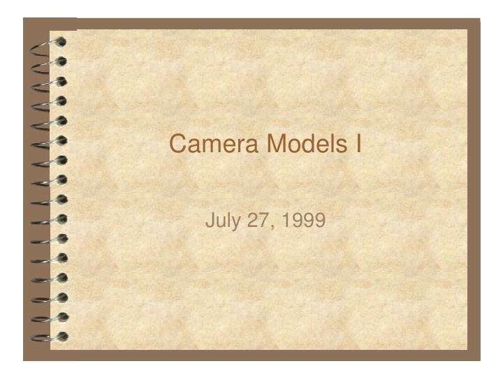 camera models i