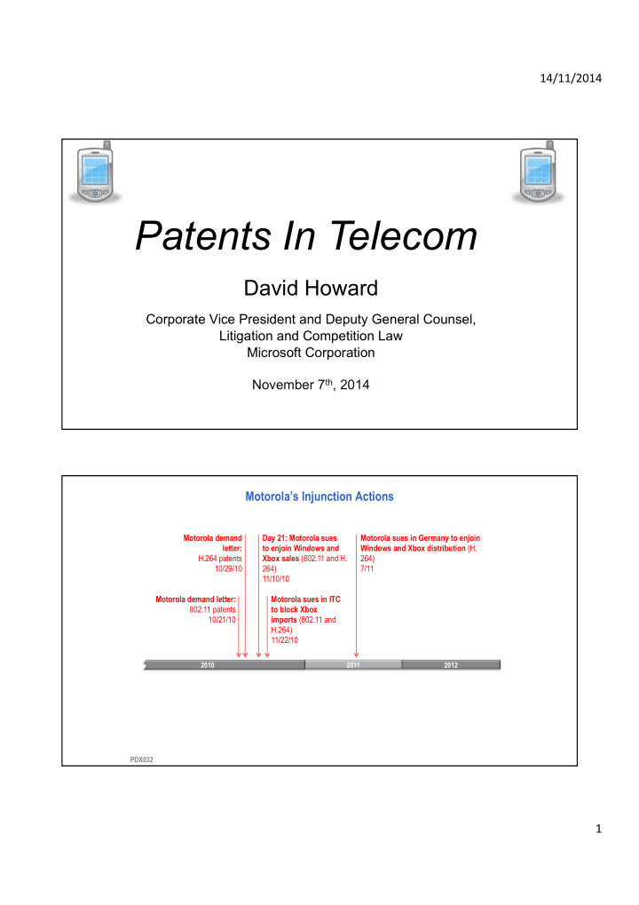patents in telecom