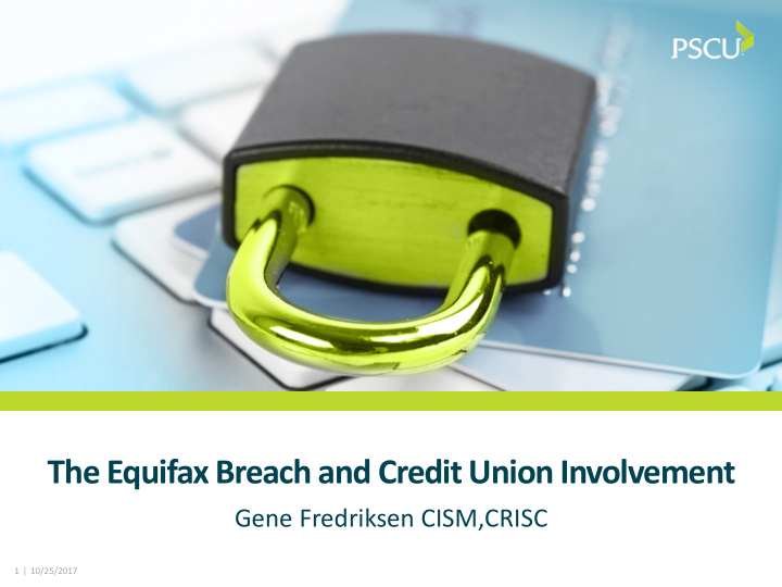 the equifax breach and credit union involvement