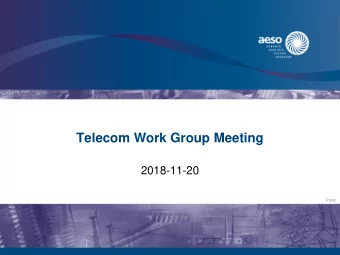 Telecom Work Group Meeting  2018-11-20  Public  Rule 502.17 Voice Communications  Section 502.17