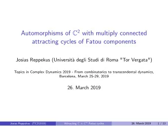 Automorphisms of C 2 with multiply connected  attracting cycles of Fatou components  Josias