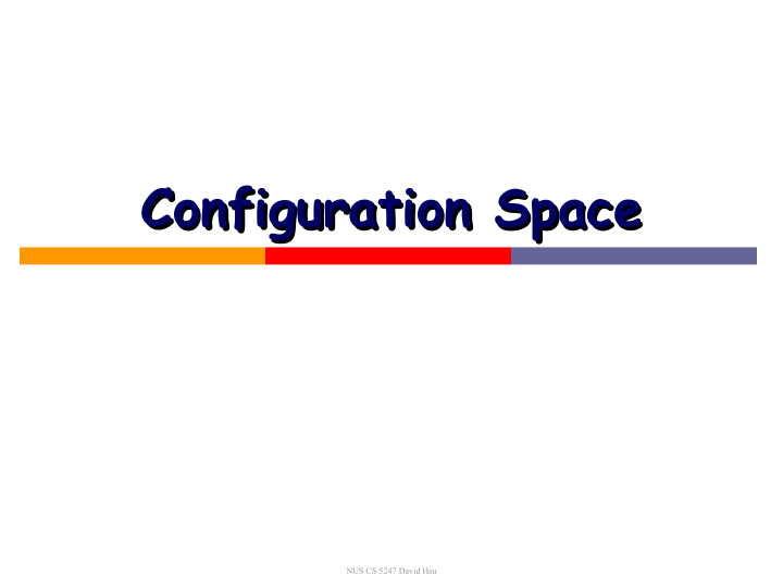 configuration space configuration space