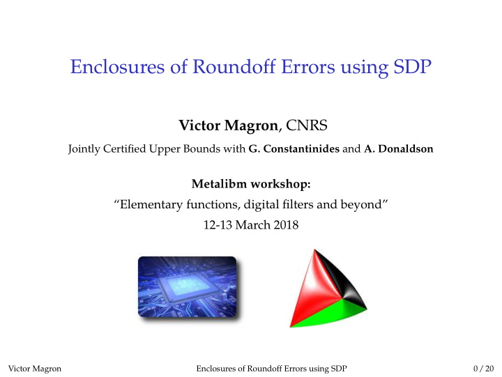 enclosures of roundoff errors using sdp