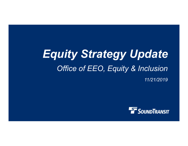 equity strategy update