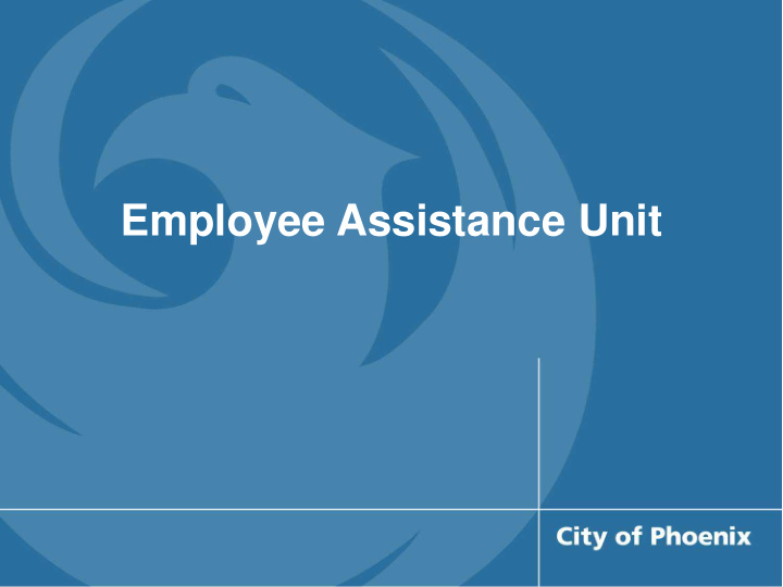 employee assistance unit wellness from a national