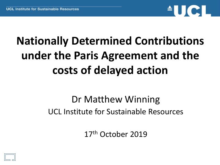 nationally determined contributions under the paris