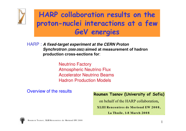 harp collaboration results on the proton nuclei