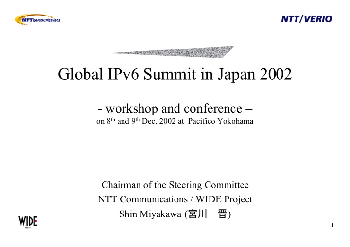 global ipv6 summit in japan 2002