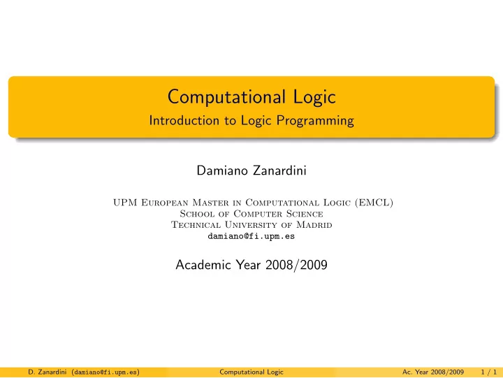 computational logic