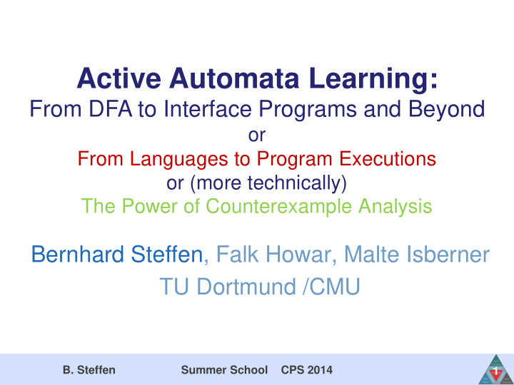 active automata learning