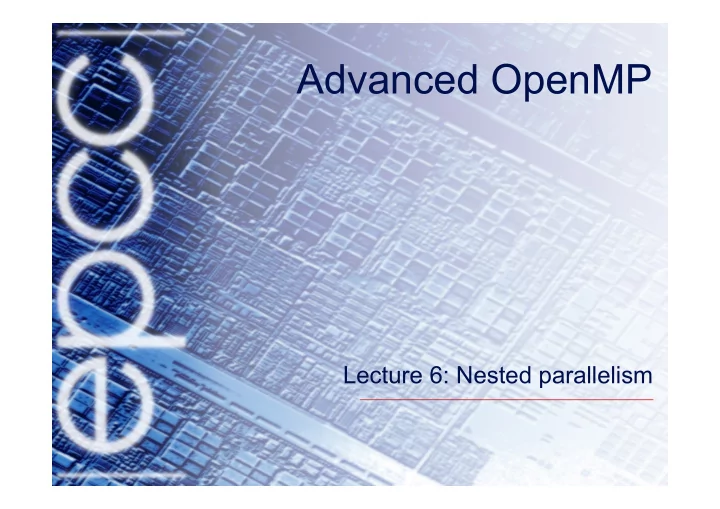 advanced openmp