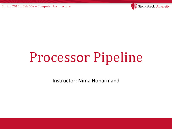 processor pipeline