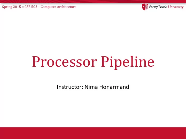 processor pipeline