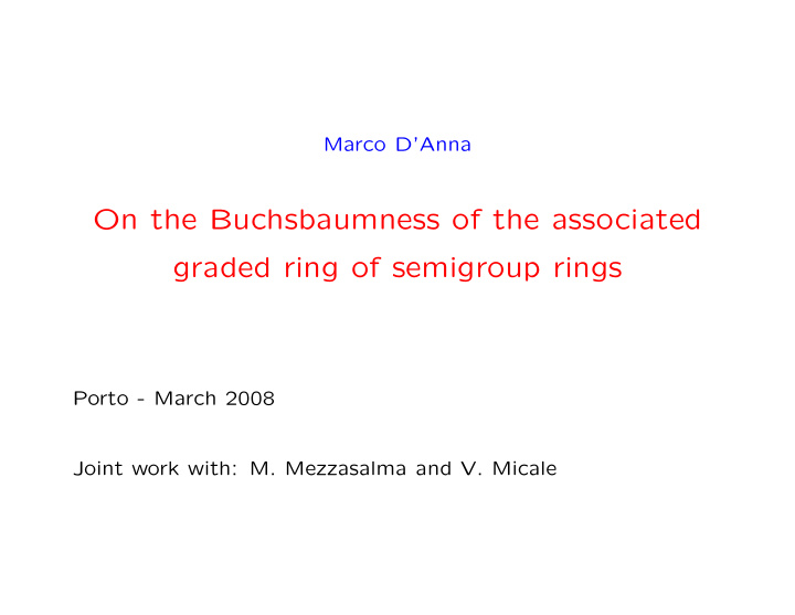 on the buchsbaumness of the associated graded ring of