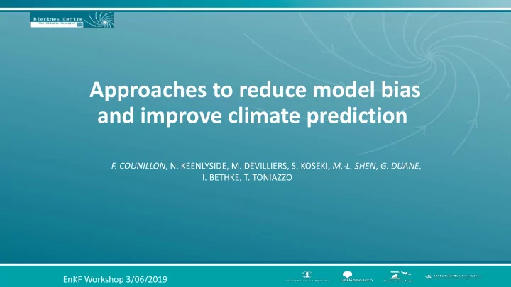 and improve climate prediction