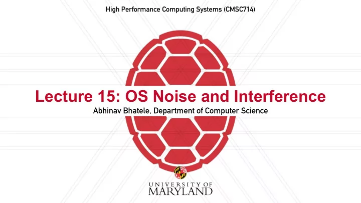 lecture 15 os noise and interference