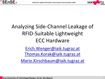 Analyzing  Side-Channel  Leakage  of    RFID-Suitable  Lightweight