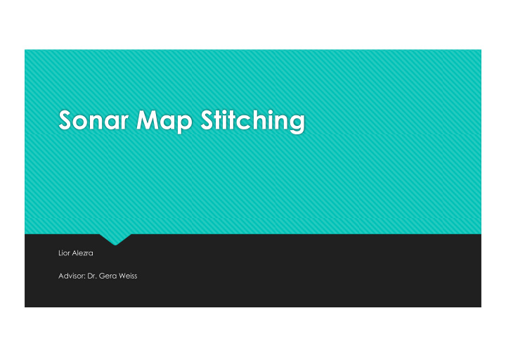 sonar map stitching
