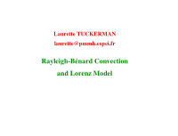 rayleigh b enard convection and lorenz model rayleigh b