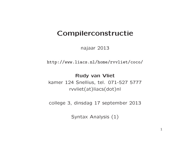 compilerconstructie