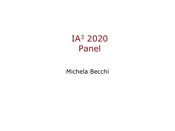 ia 3 2020 panel