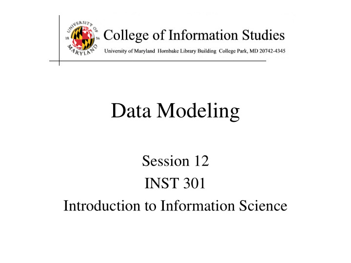 data modeling