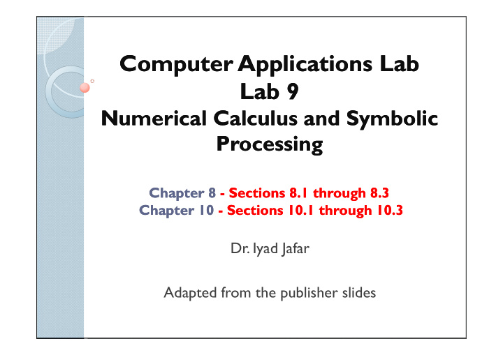 computer applications lab computer applications lab lab 9