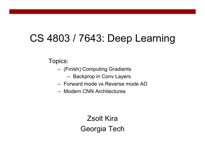 cs 4803 7643 deep learning