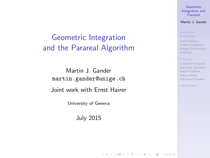 geometric integration