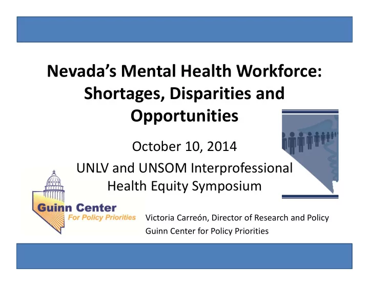 nevada s mental health workforce shortages disparities