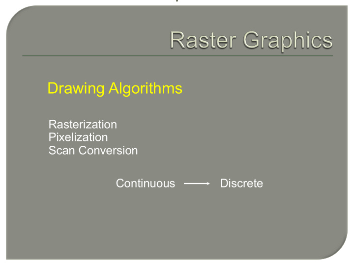 drawing algorithms