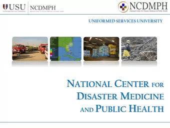 Vision:  To improve our nations disaster health readiness  through education and science.