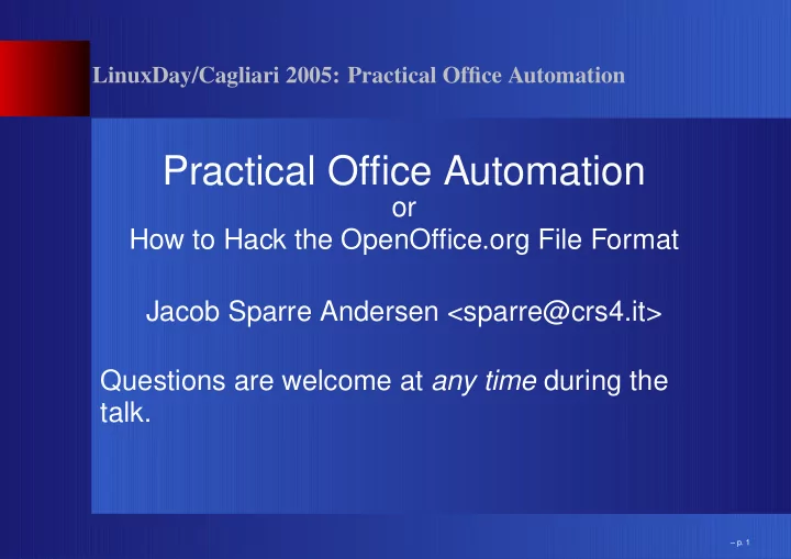 practical office automation
