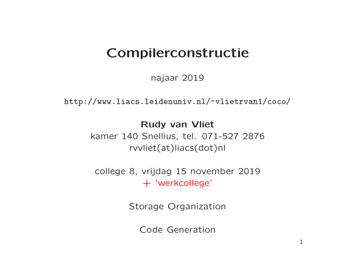 compilerconstructie