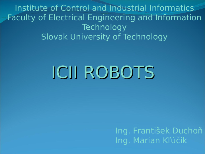 icii robots icii robots