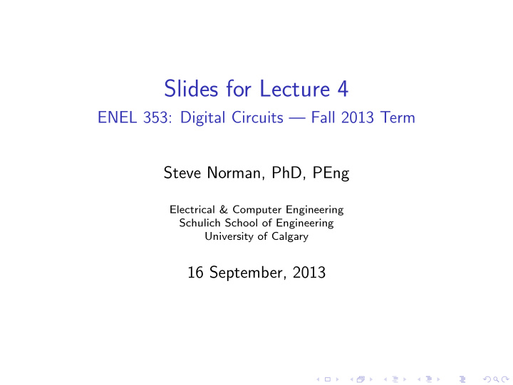 slides for lecture 4