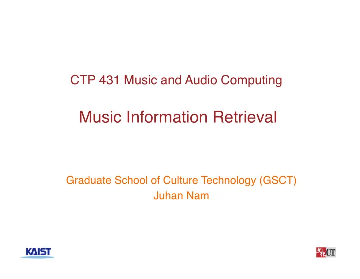 music information retrieval
